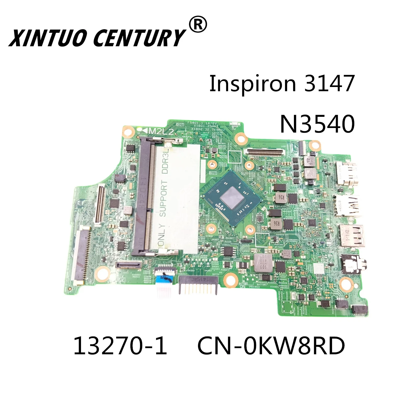 

CN-0KW8RD 0KW8RD KW8RD For Dell Inspiron 3147 laptop motherboard 13270-1 DDR3L SR1YW N3540 CPU