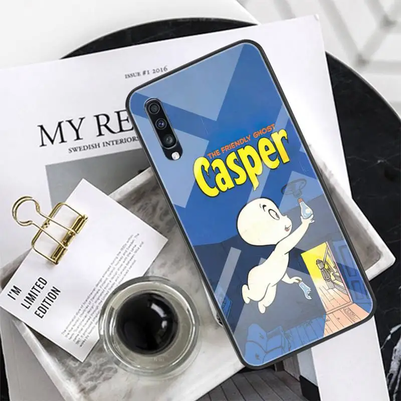 

Cute Casper Phone Case Tempered Glass For XiaoMi 8SE 6 8lite MIX2S Note 3 Redmi Note 7 5 4 Redmi 6A 5Plus 4X
