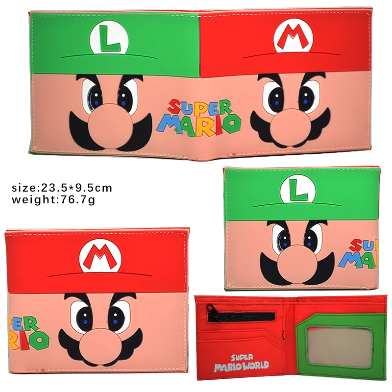 Лидер продаж кошелек в виде Супер Марио кошельки героев мультфильмов красный для