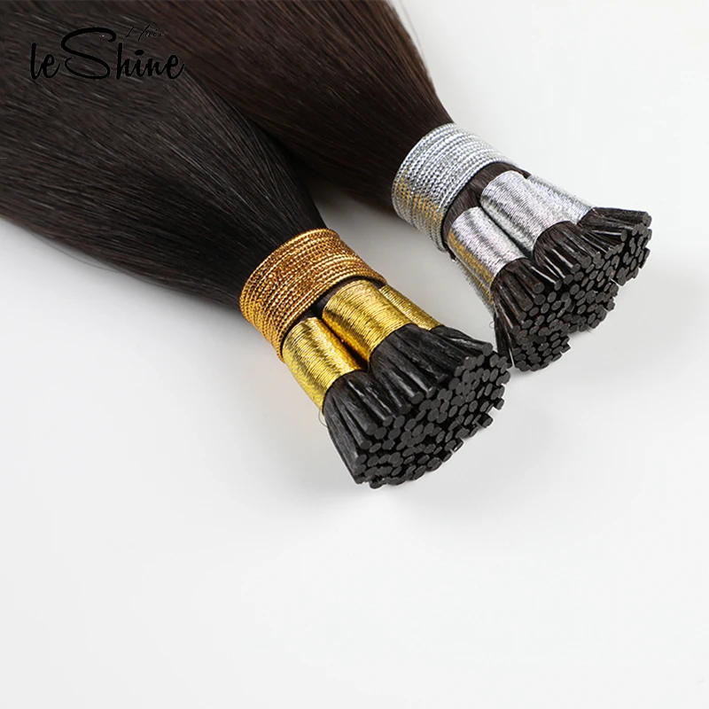 Leshine 100% Человеческие волосы Remy Волосы I Tip волос кератин Fusion Цвет 2 # бразильские
