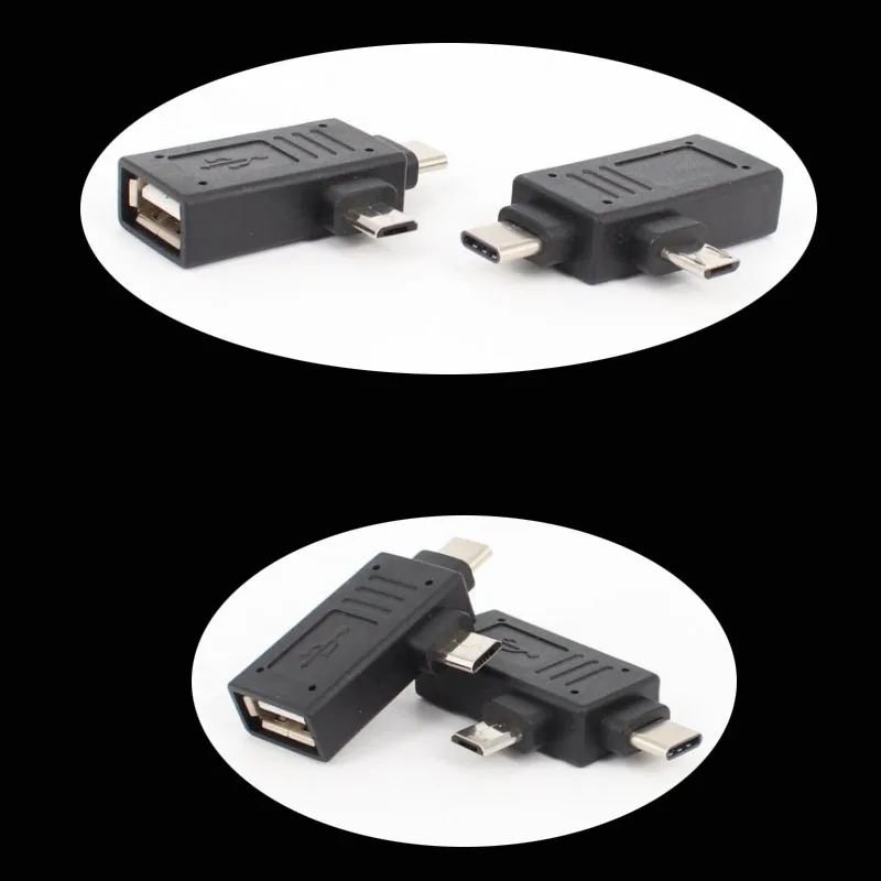 OTG USB 3.1 Type-C + Micro Male to 3.0 Type A Female Adapter Connector 2 in 1 Host Converter for Philips S653H | Мобильные телефоны