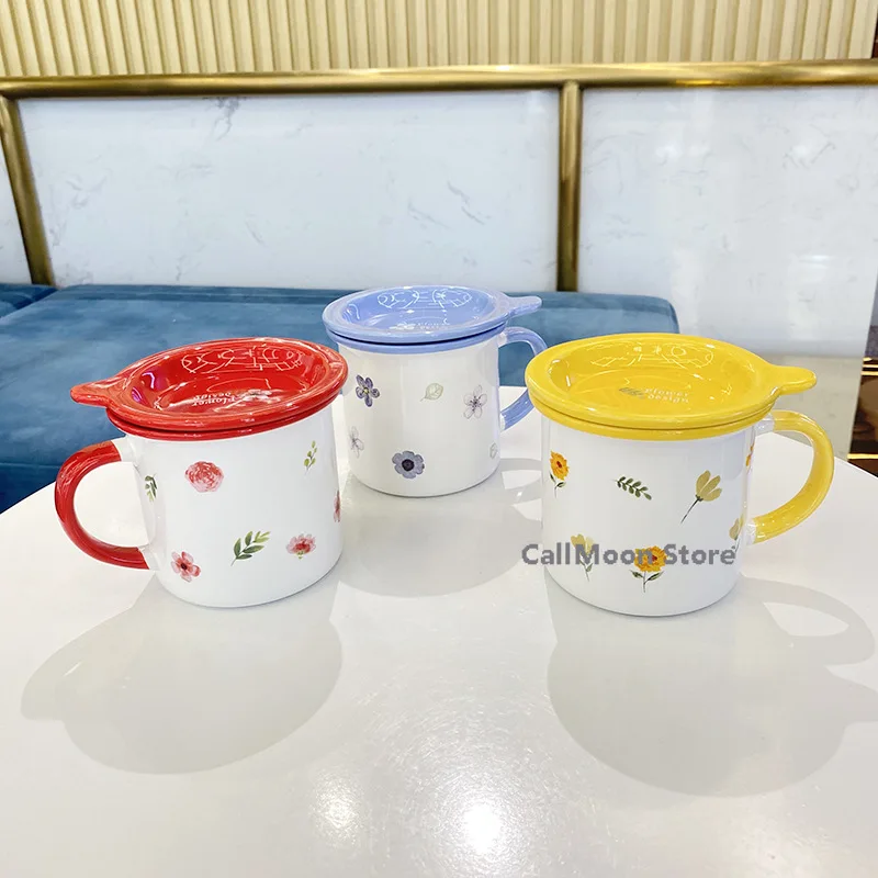 Кружка Керамическая желтого синего красного цветов 380 мл |