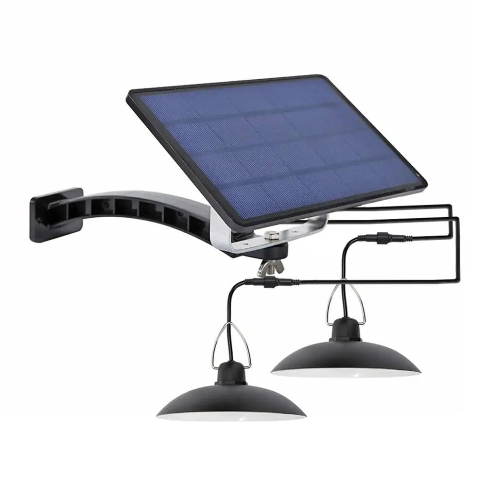 Подвесной светильник на солнечной батарее с двойной головкой наружная Солнечная