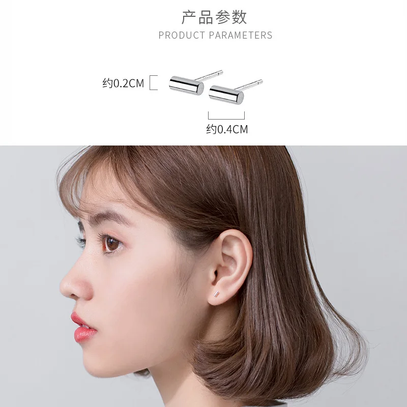 Женские серьги гвоздики из серебра 925 пробы с круглым стержнем|Серьги-гвоздики| |