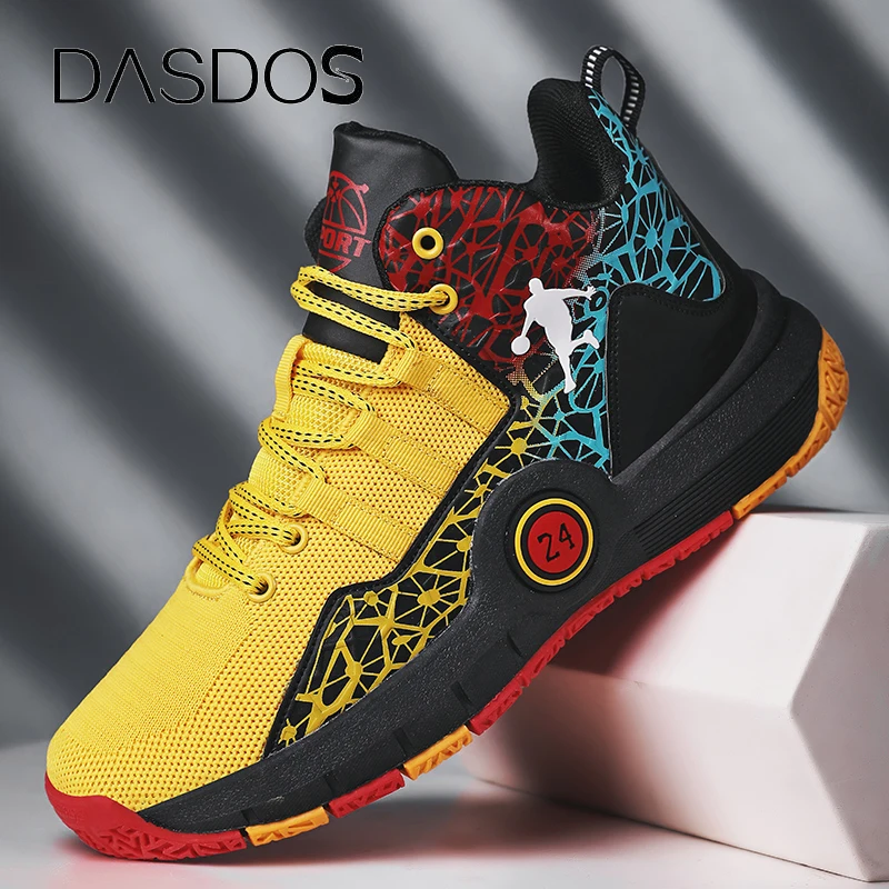 

Новинка 2021, детская Баскетбольная обувь, Нескользящие кроссовки для мальчиков и девочек, Повседневные детские кроссовки, дышащая Спортивна...