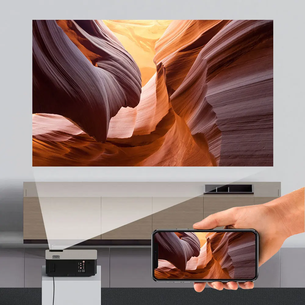 Проектор ALSTON M5S M5SW Full HD 1080P с поддержкой 4K Android Wi-Fi 7000 люмен ТВ-приставка для