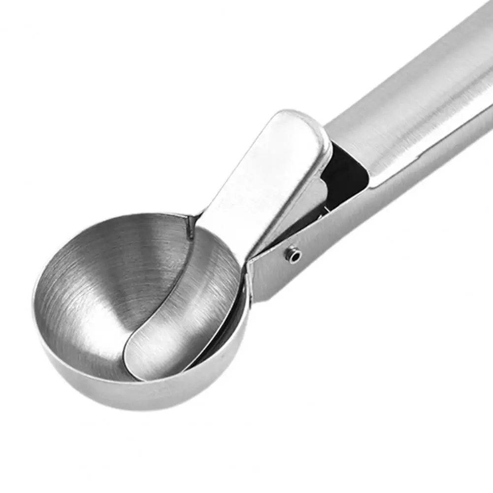 

Ice Cream Scoop Smooth Wear-resistant Stainless Steel Non-stick Spring Handle Cookie Spoon for Home