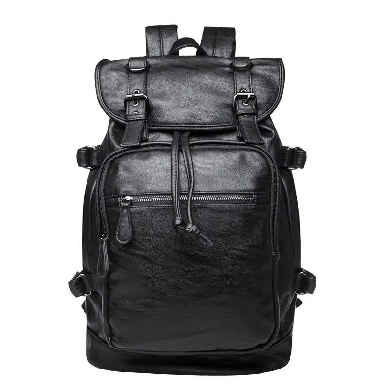 

Fashion postman shoulder bag Casual trend men's leisure backpack outdoor large-capacity PU leather men's bag