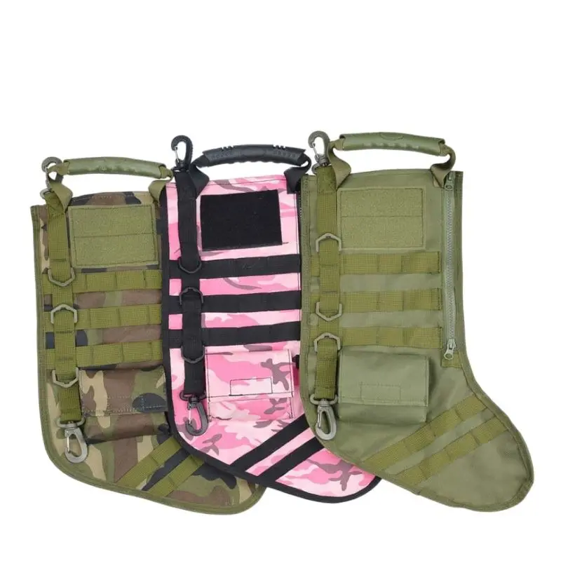 Tactical MOLLE Christmas Socks Bag Military Bag Accessories Storage Bag Christmas Socks Pendant Outdoor Sports Recycling Bag