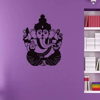 indian ganesha pattern removable wall sticker vinyl mural for home living room art decoration y 523