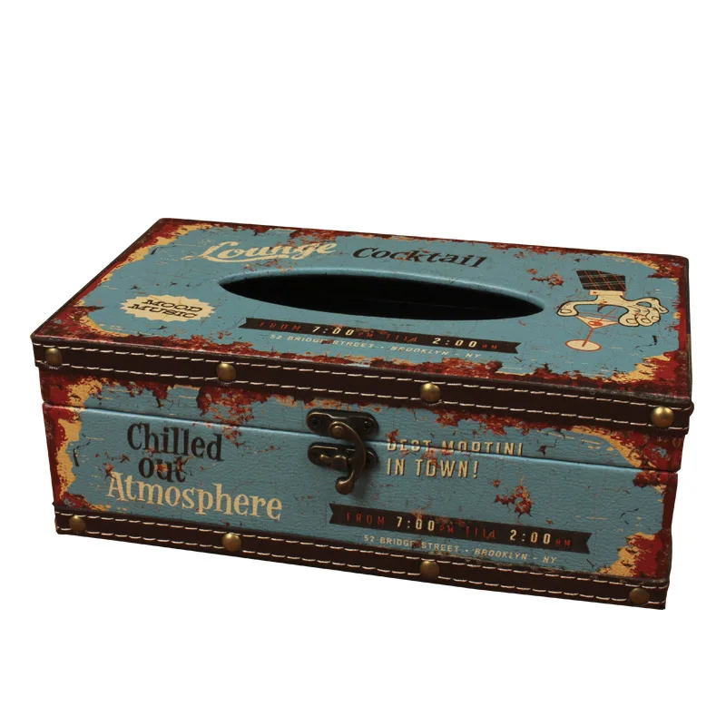 

European style waterproof leather waterproof paper box napkin paper box multifunctional household creative paper box wholesale