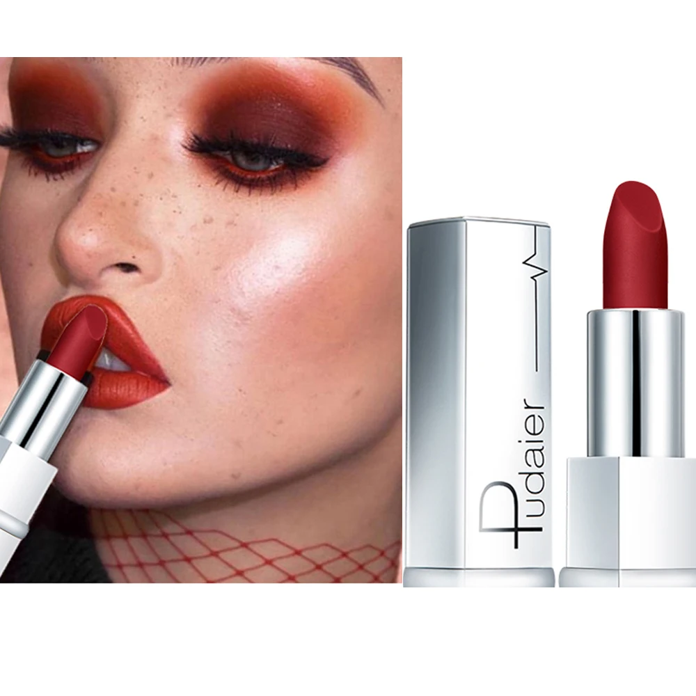 Водонепроницаемый матовая губная помада долго-Прочный Блеск Тени для век