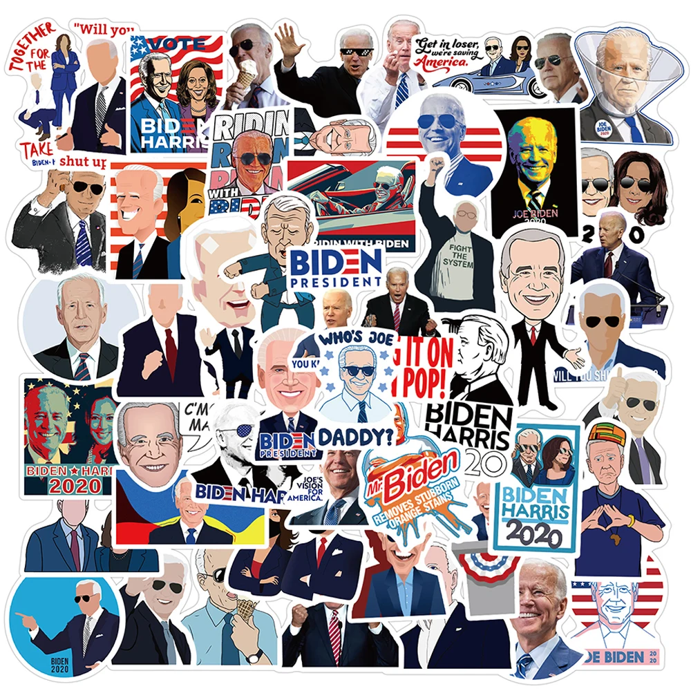 

10/30/50PCS Biden Harris Funny Stickers Laptop Guitar Luggage Fridge Skateboard Waterproof Cool Sticker Decal Kid Classic Toy