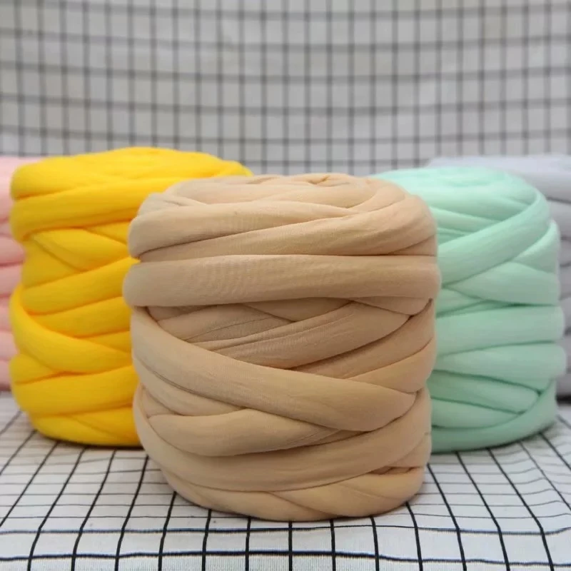 500 г очень толстая крупная пряжа хлопчатобумажная трубчатая мериносовая шерсть