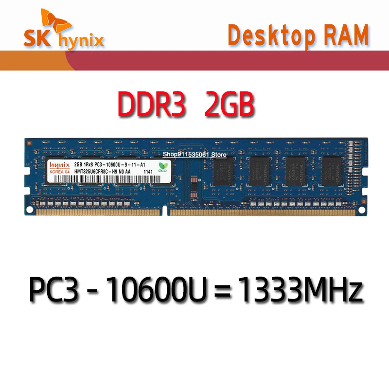 Sk Hynix ddr3 ram s 2GB 1Rx8 PC3L-10600U 1RX8 PC3-12800U-11 DDR3 1333MHz 1600MHz Память 240pin ОЗУ для настольного