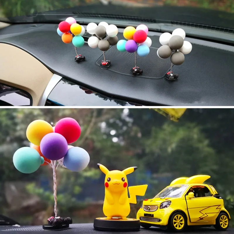 

1 Pcs Multicolour Lovely Balloon Cute Auto Ornaments Car Decoration Mini Console Dashboard Decoration Car Interior Supplies