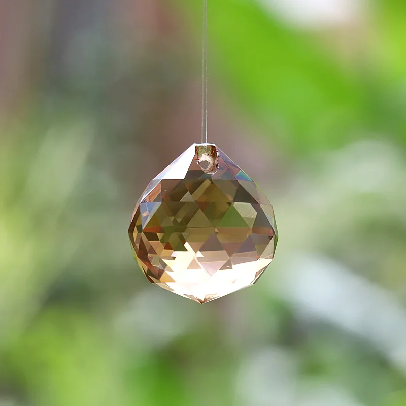 

6PCS 30mm Transparent Crystal Bead Glittering Ball DIY Bead Curtain Pendant Festival celebration Christmas Tree Decoration