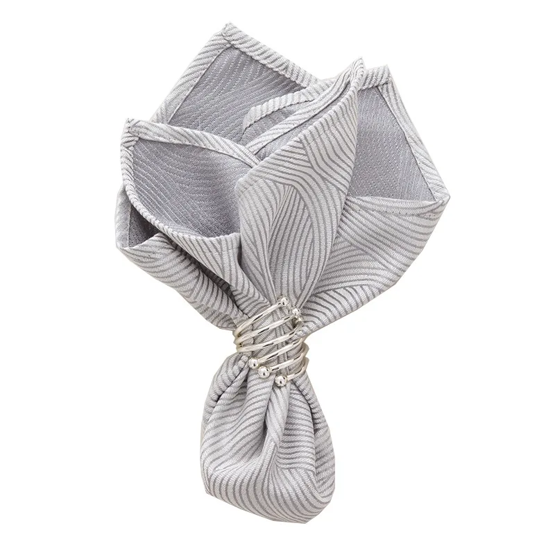 

4p Polyester Fabric Napkin Placemats For Dinner Table Napkins Wedding Decoration Natale Table Mat Serving Napkin Design For Home