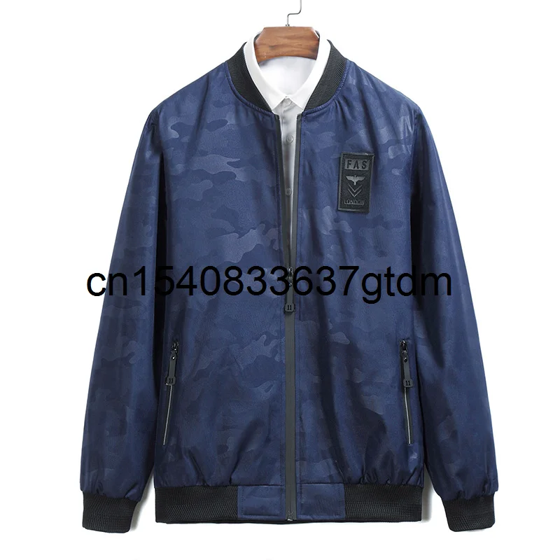 

Men's fat plus size fashion casual baseball collar jacket