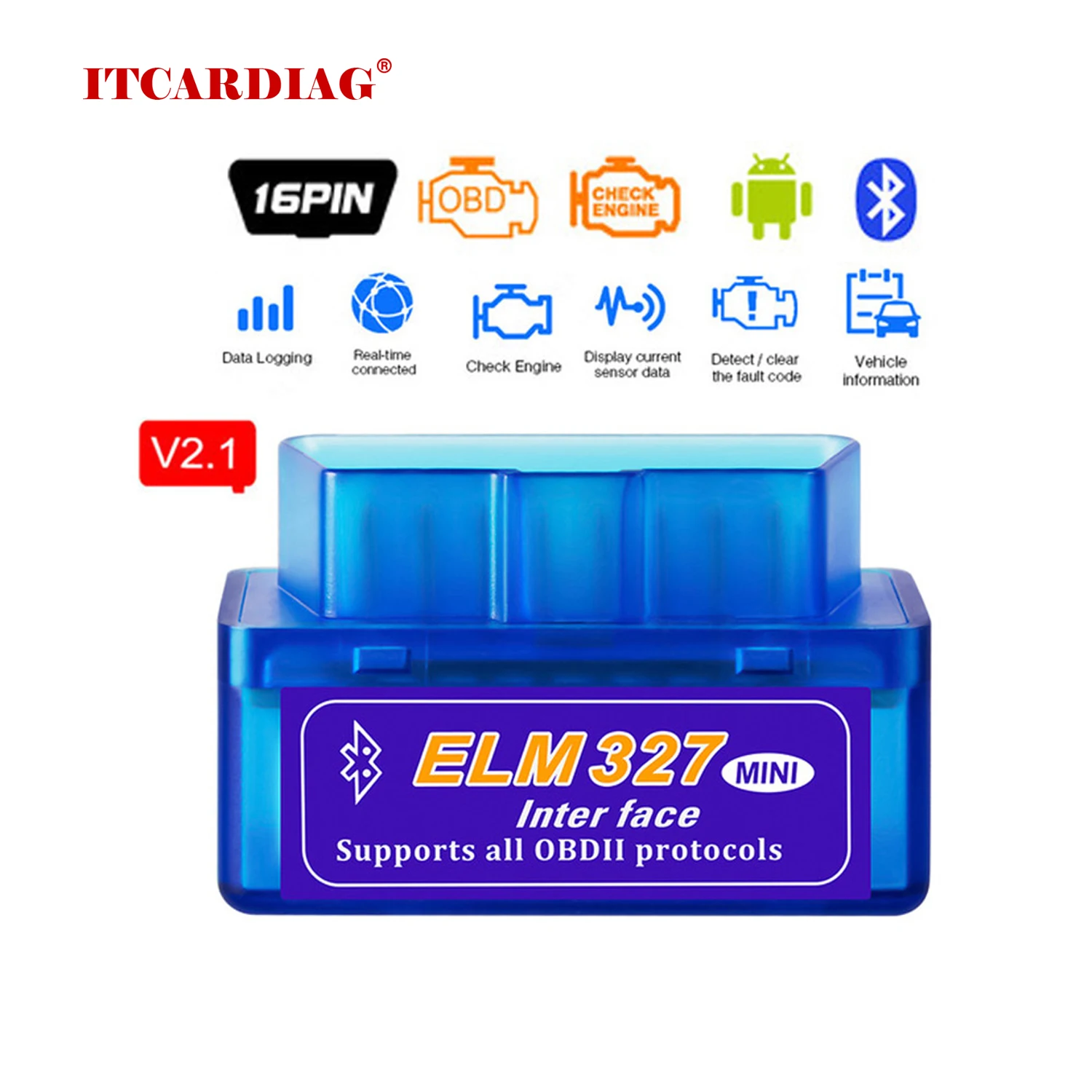 2021 Супер Мини ELM327 Bluetooth V2.1 OBD2 автомобильный диагностический инструмент Mini ELM 327