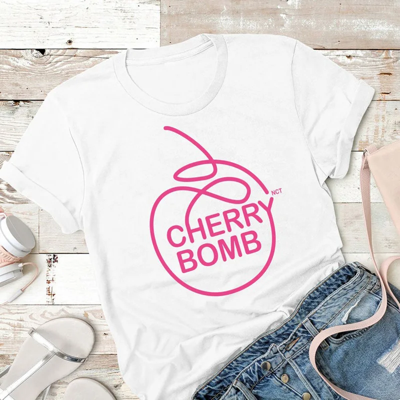 Женская футболка с надписью Cherry Bomb NCT Футболка Kpop Nct Dream Nctzen K Pop Fandom Nct127 Superhuman Tumblr