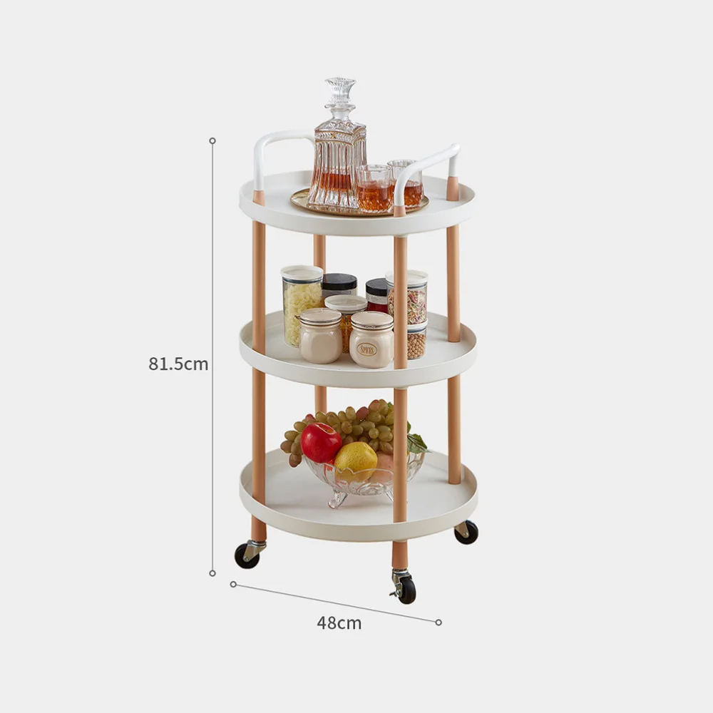 

Removable Storage Rack Three-layer Trolley Storage Shelf Kitchen Storage Holder