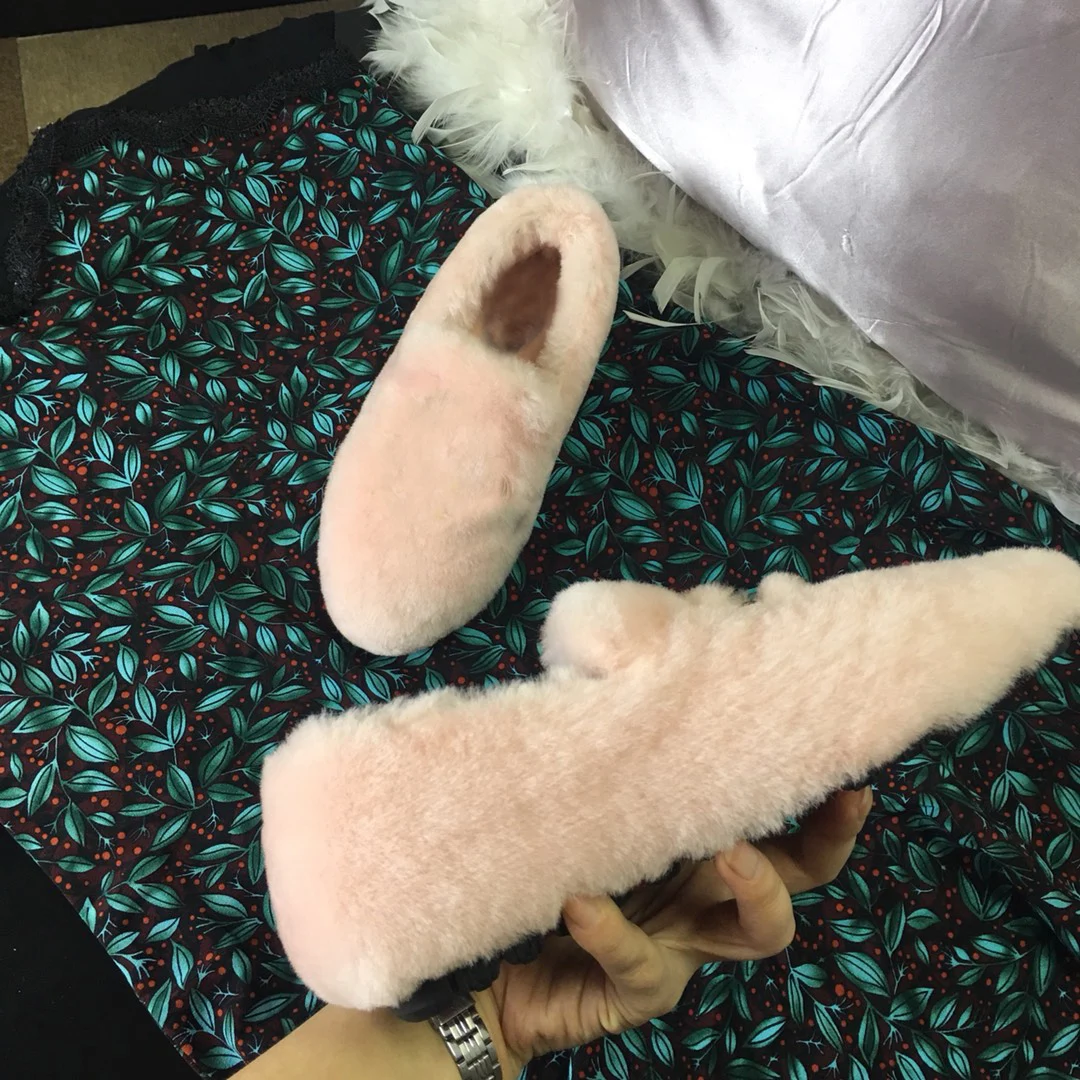 

Vallu 2021 winter new real wool flat-bottomed comfortable indoor office outdoor leisure all-match women's shoes