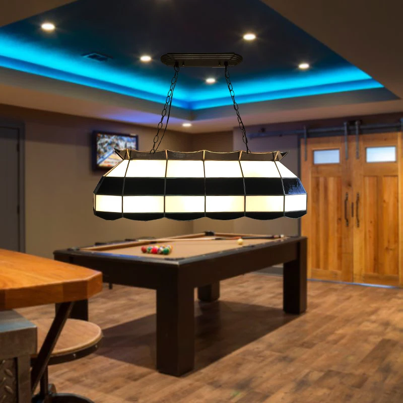 저렴한 유럽 스타일의 유리 티파니 직사각형 램프 조명 당구 램프 레스토랑 흑백 빌라 바 펜던트 라이트 저렴한 유럽 스타일의 유리 티파니 직사각형 램프 조명 당구 램프 레스토랑 흑백 빌라 바 펜던트 라이트