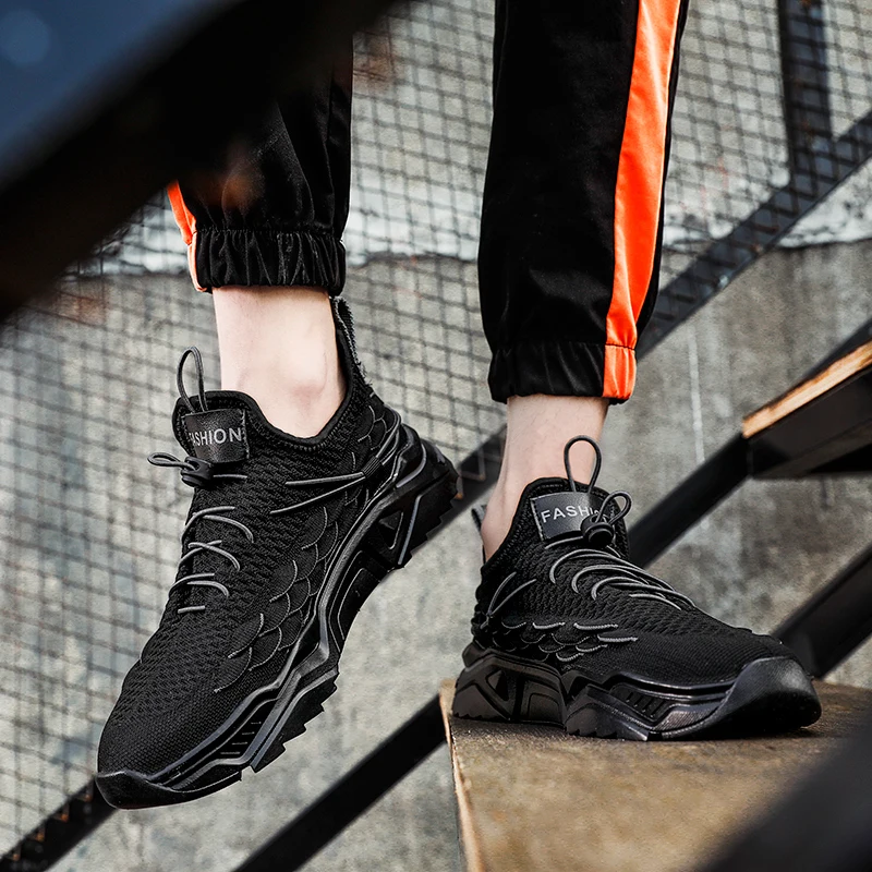 

Abhoth Breathable Mesh Men Running Shoes Lace-Up Lightweight Walking Outdoor Shoes for Men Flexible Gym Shoes Fashion Sneakers