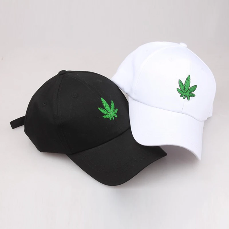 Модная хлопковая бейсболка в стиле хип-хоп с вышитыми листьями шляпа для папы
