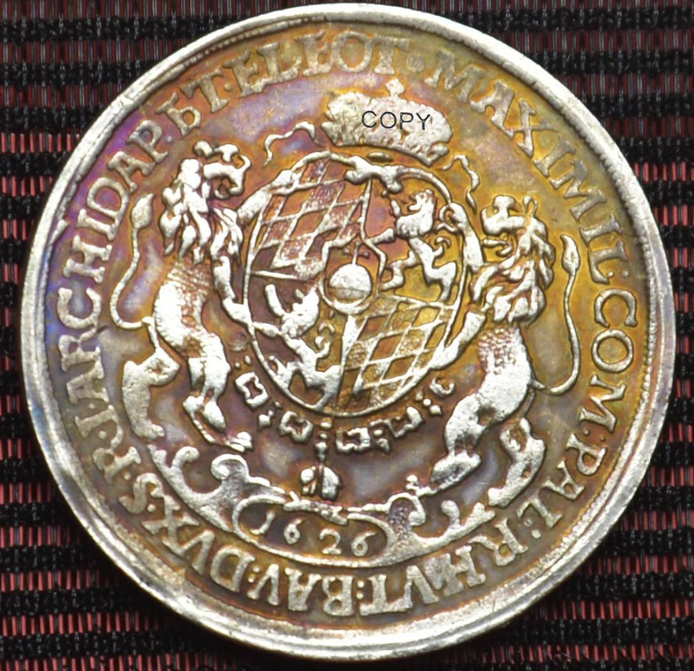 

1626 Coin SPERABTUBVS CLYPEVS OMNIBVS IN TE Silver Plated Coin Can Make Different Color For The Coin And Make The Coin Old