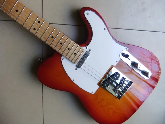 Оптовая продажа 6 строка Электрогитары тел модель лучшего качества в вишня Sunburst