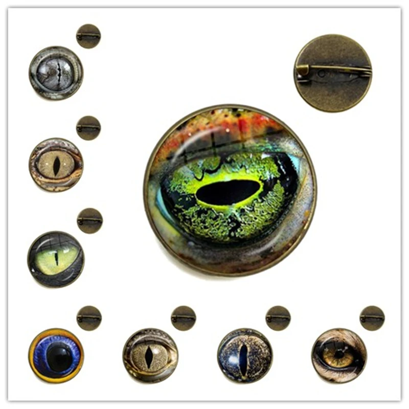 Брошь с бронзовым покрытием в виде дракона змеи совы кота тигра|Броши| |