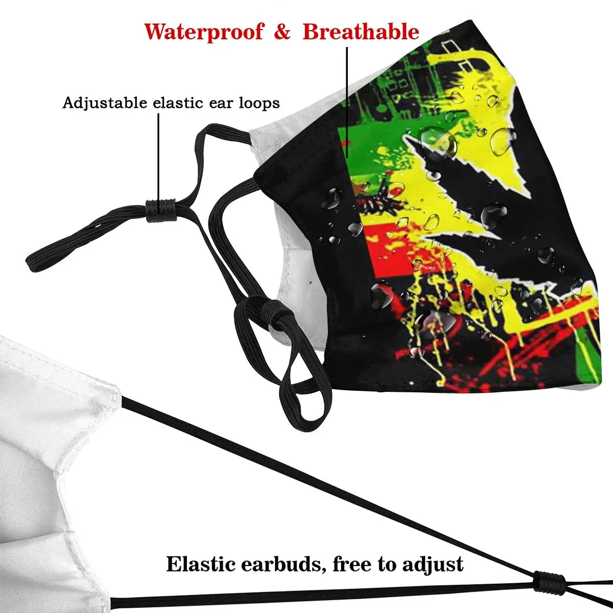 

420 Marijuana Weed Dust Mask with PM2.5 Activated Carbon Filter for Adult Mouth-muffle Face Reusable