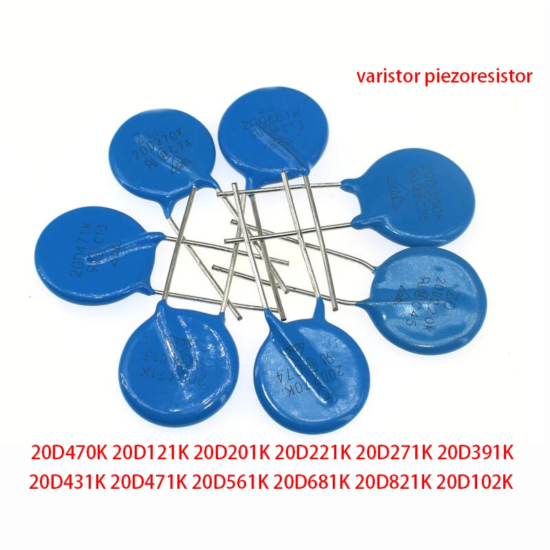 5 шт. Варистор пьезорезистор 20D470K 20D121K 20D201K 20D221K 20D271K 20D391K 20D431K 20D471K 20D561K 20D681K 20D821K 20D102K -