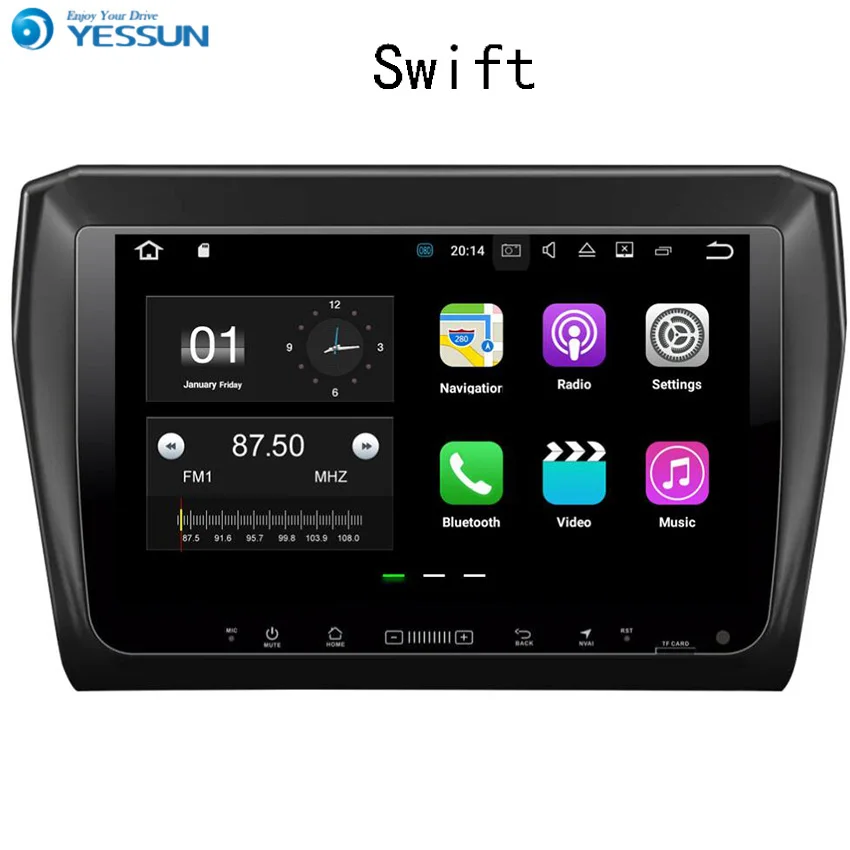YESSUN Автомобильный навигатор GPS для Suzuki Swift 2017 ~ 2018 Android HD сенсорный экран Аудио