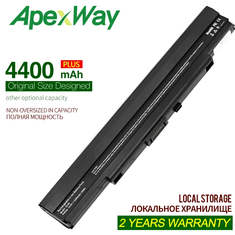 ApexWay 14 4 V 4400mAh A42 UL50 Аккумулятор для ноутбука Asus UL30A U30JC UL80 U30 U35 U45 UL80A series