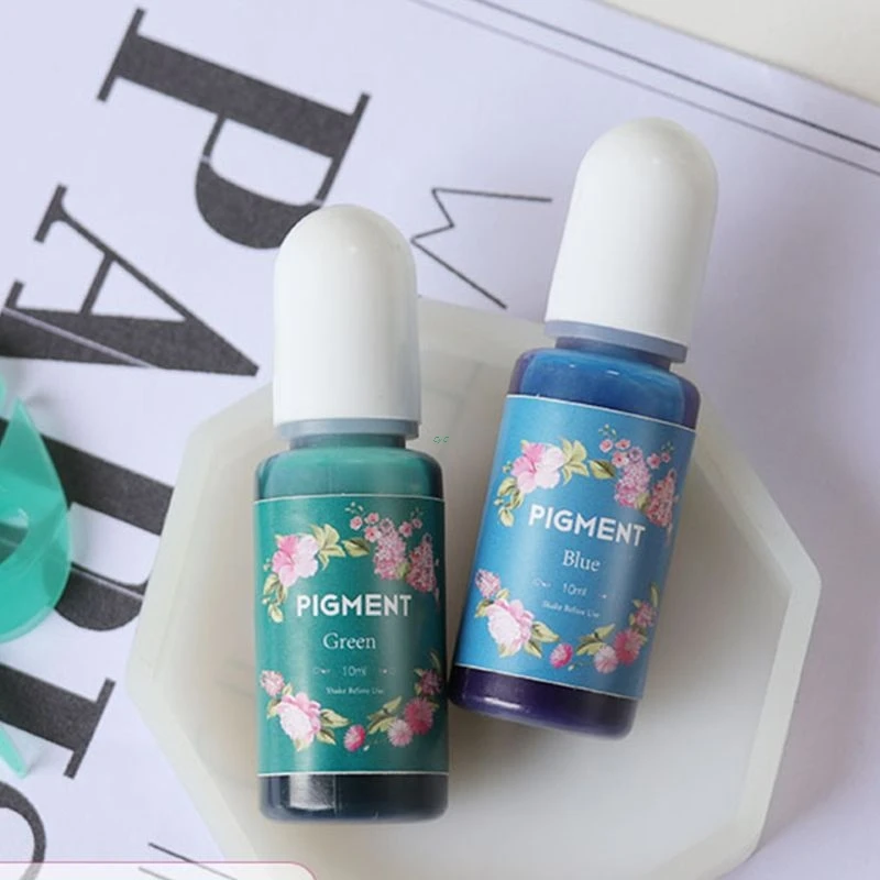 

10 Pcs/set Handmade Epoxy Pigment DIY Crafts Tasteless Coloring Agent Jewelry Making Accessories Oily Dye
