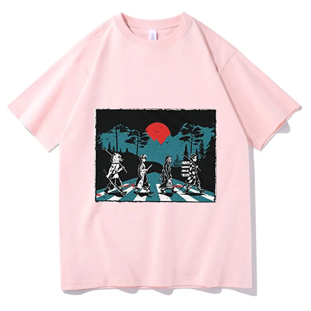

Japan Anime Demon Slayer Tshirt Fashion Kimetsu No Yaiba Print T-shirt Men Women NKorean Trend Tees Comfortable Short Sleeve