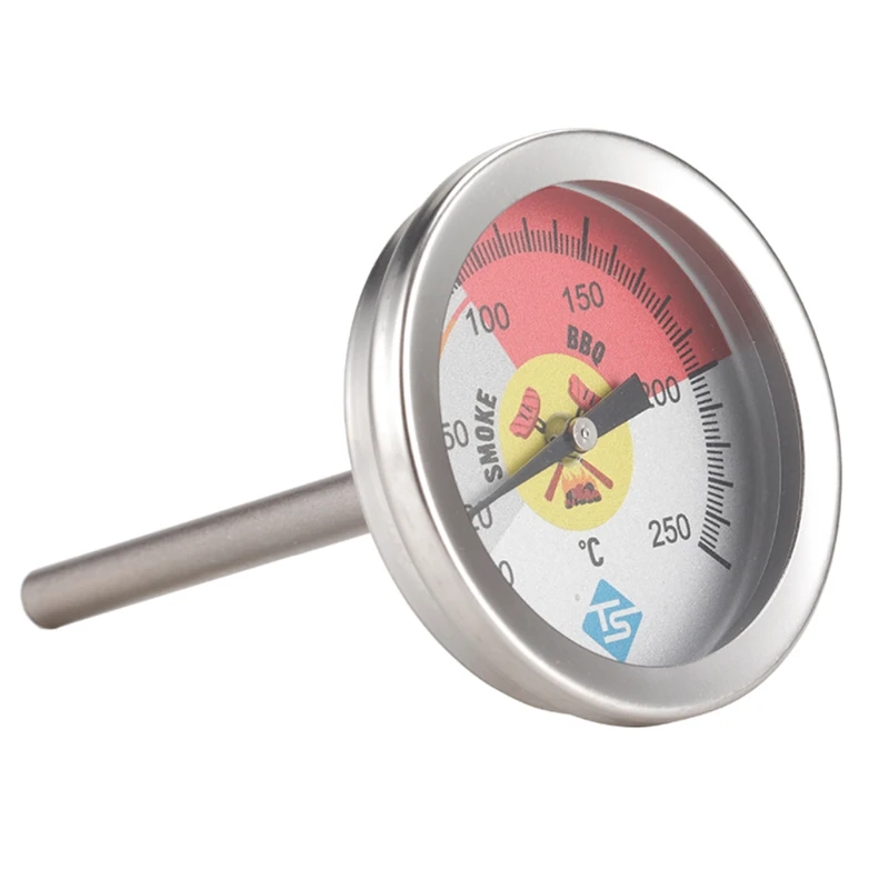 

0-250 Kitchen Thermometer Stainless Steel Barbecue BBQ Smoker Grill Temperature 91AD