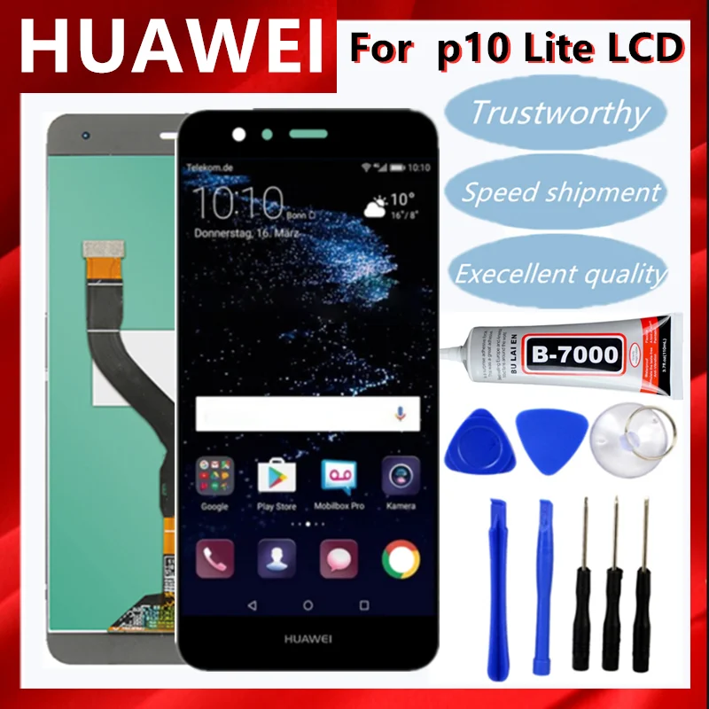 ЖК-дисплей 5 2 дюйма с рамкой для HUAWEI P10 Lite ЖК-экран зеркальная фотография замена
