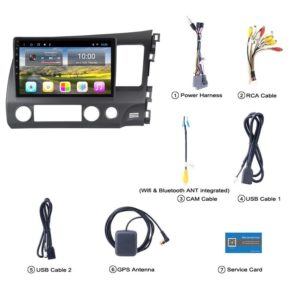 Автомагнитола на Android 10 0 для HONDA CIVIC 2006-2011 правостороннее вождение автомобиля GPS