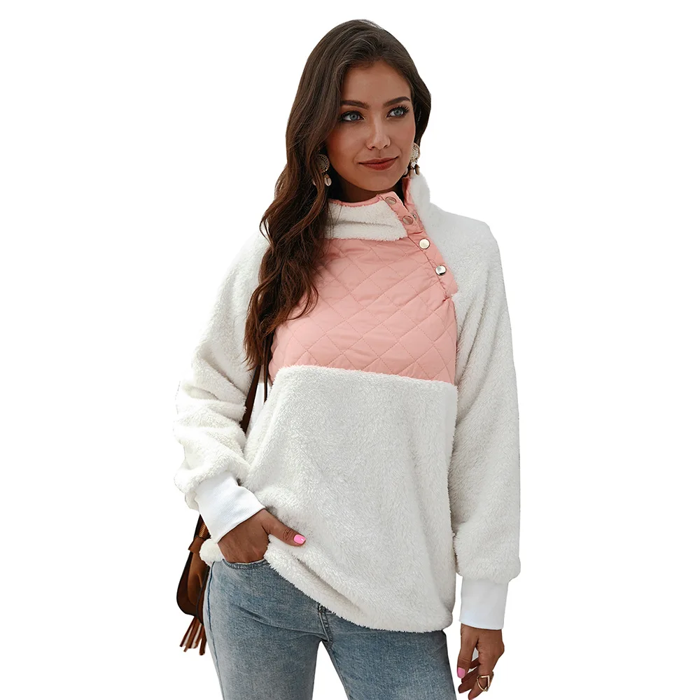 Толстовка Женская с воротником хомутом и кнопками по бокам|Женские толстовки