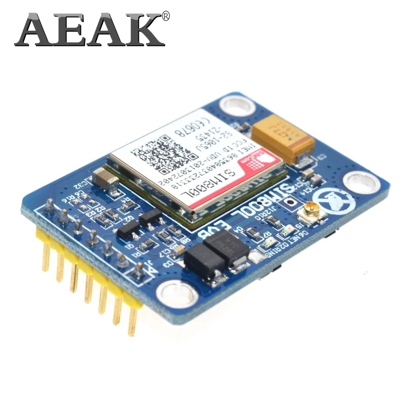 Беспроводной GSM GPRS модуль AEAK SIM800L V2.0 5 В четырехдиапазонный с антенной и кабелем|gprs