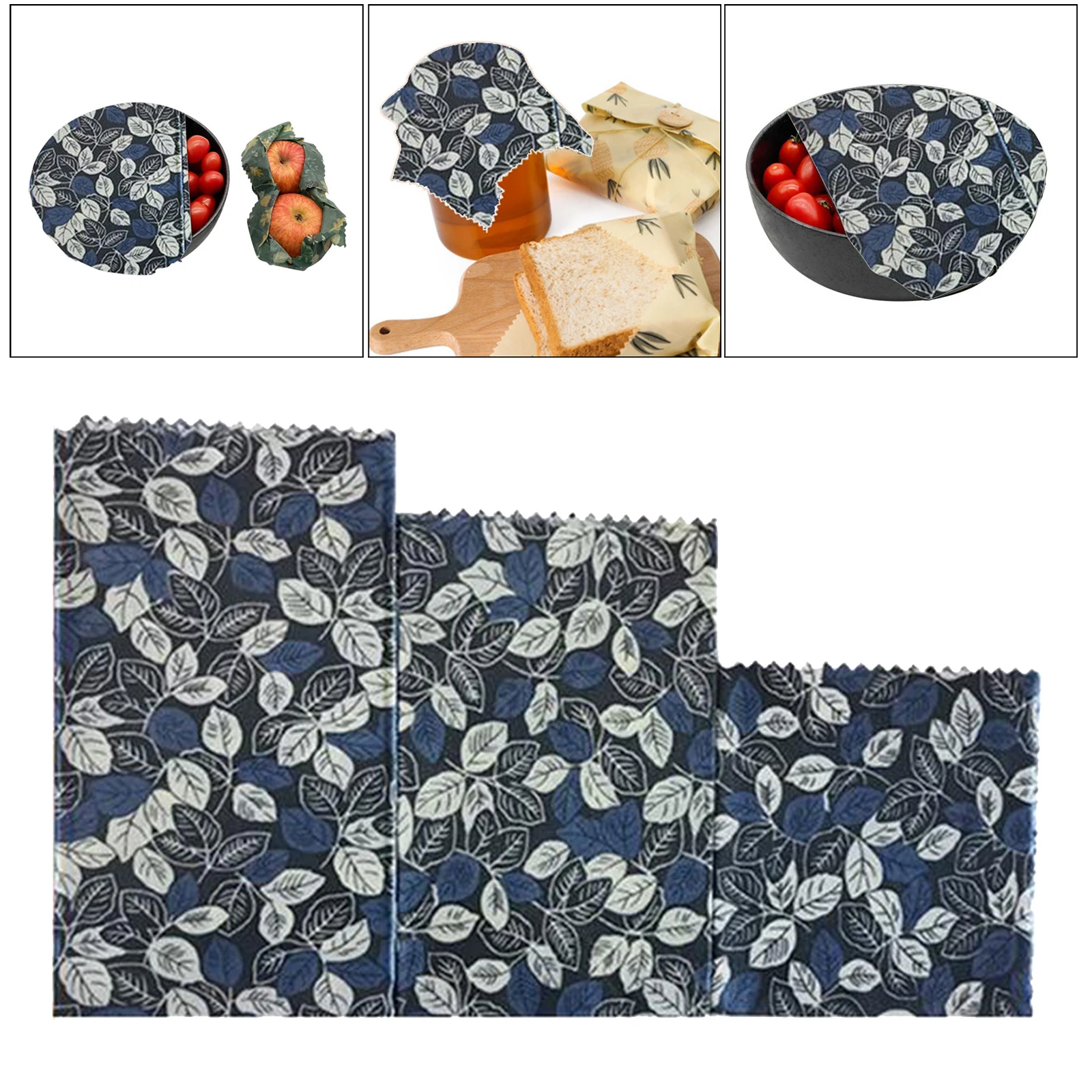 

4 Size Beeswax Food Wraps for Bread Sandwich Wrapping Sustainable Zero Waste