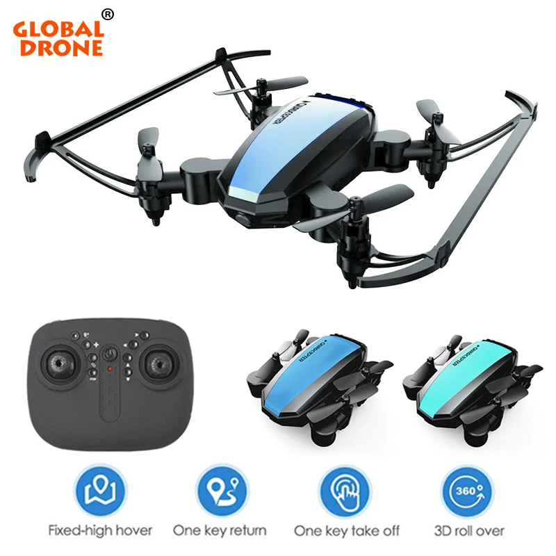 Global Drone GW125 карманные Дроны для детей удержание высоты вертолет мини Дрон Wifi FPV Дрон Juguetes Квадрокоптер VS E58 S9W