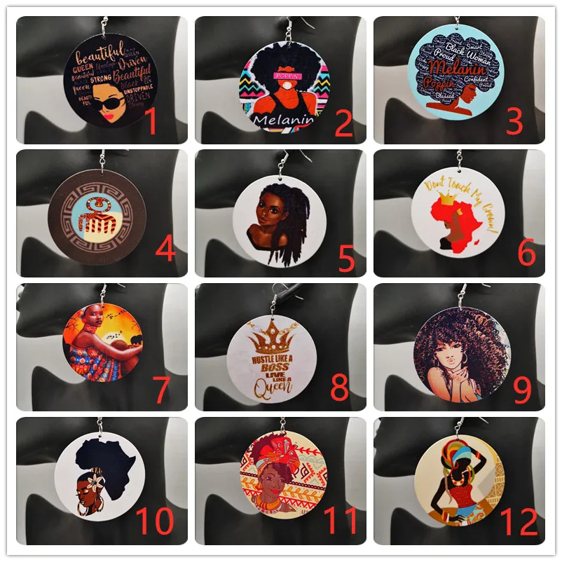 Бесплатная доставка! В наличии деревянные серьги в африканском стиле | Украшения