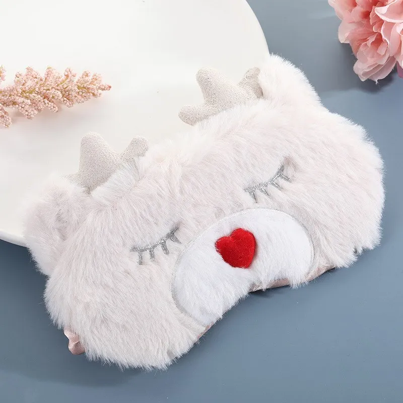 Милая плюшевая маска для сна с оленем повязка на глаза овечкой расслабляющие