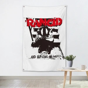 Large Music Illustrated Rock Band Posters Wall Stickers High Grade Canvas Art Four Holes Banners & Flags Home Decoration Gift D4