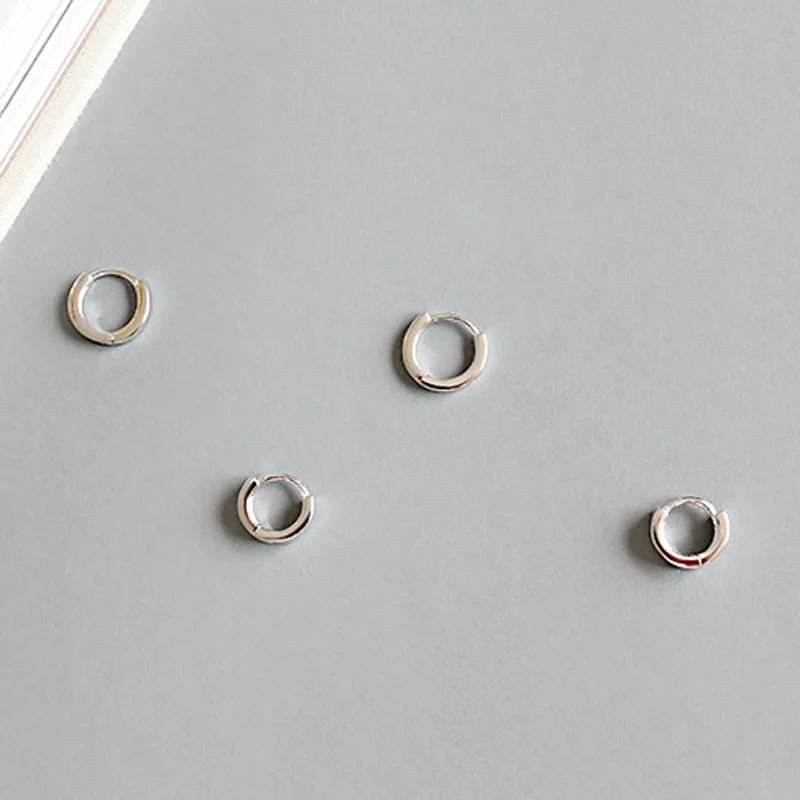 YPAY простой геометрический дизайн округлый круглый серьги кольца для женщин 100%